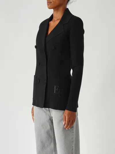 Elisabetta Franchi Viscose Sweater In Black