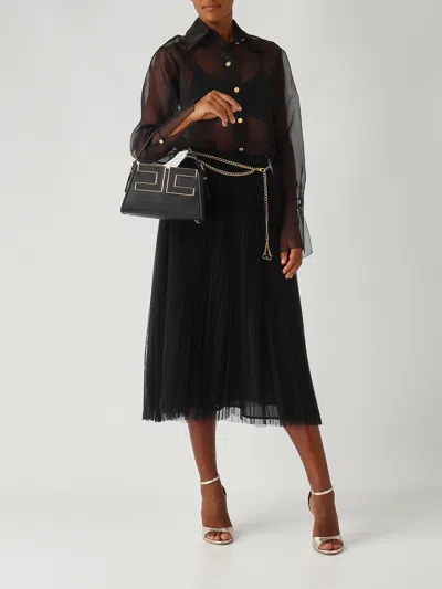 Elisabetta Franchi Poliammide Skirt In Black