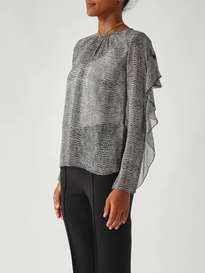 Elisabetta Franchi Seta Shirt In Gray