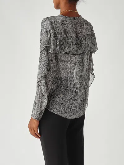 Elisabetta Franchi Seta Shirt In Gray