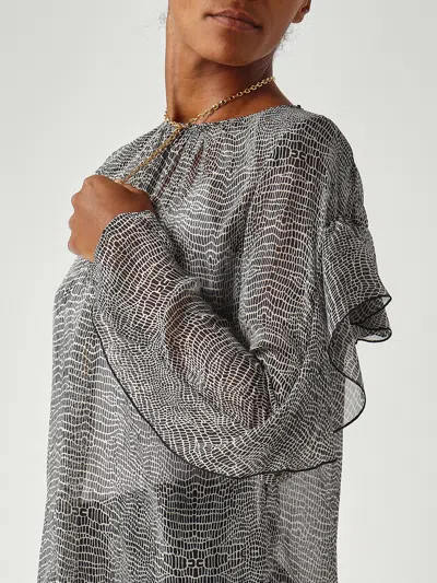 Elisabetta Franchi Seta Shirt In Gray