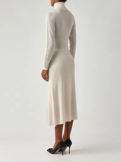 Elisabetta Franchi Lana Dress In Neutral