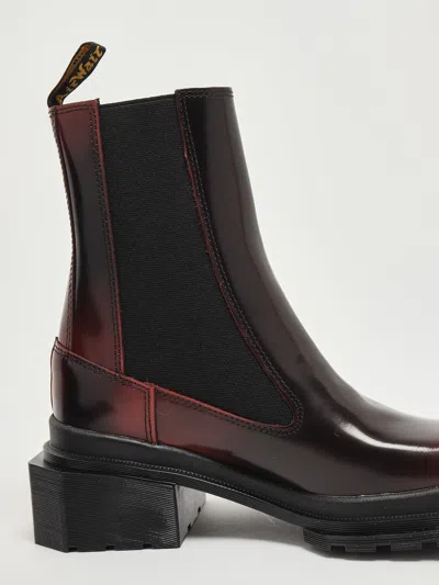 Dr. Martens Chunky Heel Glossy Finish Chelsea Boots In Multi