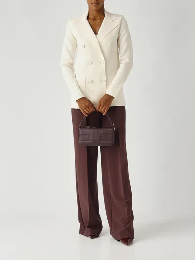 Elisabetta Franchi Poliuretano Clutch In Burgundy