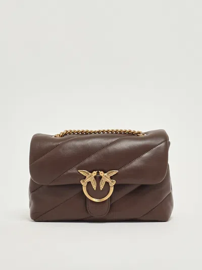 Pinko Love Puff Classic Shoulder Bag In Brown