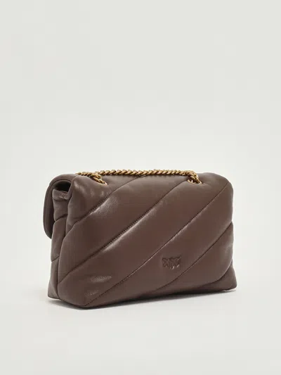 Pinko Love Puff Classic Shoulder Bag In Brown