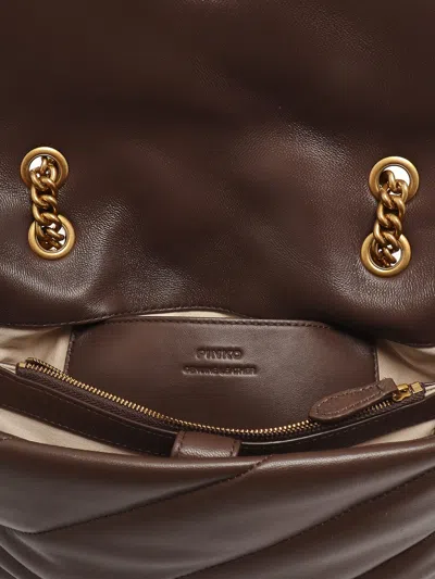 Pinko Love Puff Classic Shoulder Bag In Brown