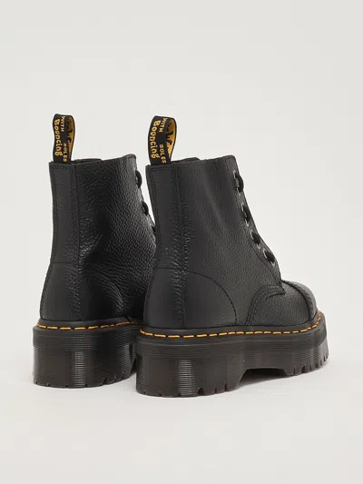 Dr. Martens Sinclair Platform Boots In Tumbled Nappa In Black