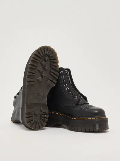 Dr. Martens Sinclair Platform Boots In Tumbled Nappa In Black