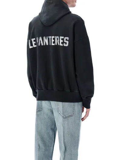 Fear Of God Panther Graphic Hooded Sweatshirt With Ribbed Cuffs In Black