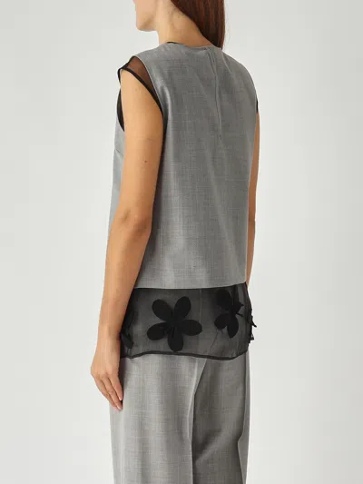Liviana Conti Blusa Partenepe Blouse In Gray