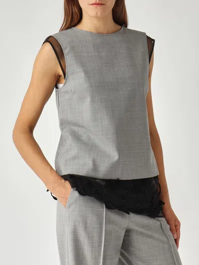 Liviana Conti Blusa Partenepe Blouse In Gray