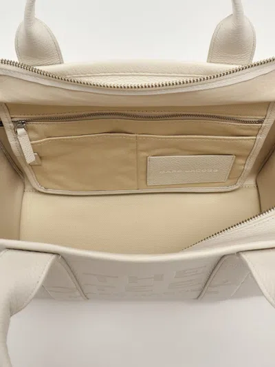 Marc Jacobs Leather Tote In Neutral