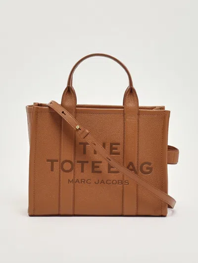 Marc Jacobs Leather Tote In Brown