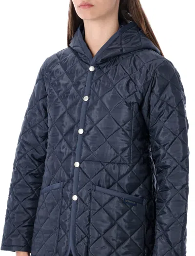 Comme Des Garcons Girl Quilted Hooded Jacket In Blue