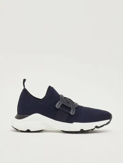 Tod's Sport Run 54c Calzino Catena Pelle Sneaker In Blue