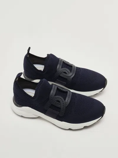 Tod's Sport Run 54c Calzino Catena Pelle Sneaker In Blue