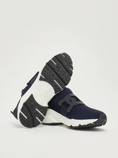 Tod's Sport Run 54c Calzino Catena Pelle Sneaker In Blue