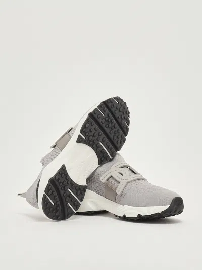 Tod's Sport Run 54c Calzino Catena Pelle Sneaker In Gray