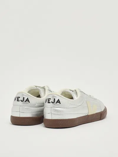 Veja Panenka Silver White Pierre Bark Sneaker In Silver