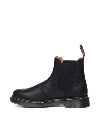 Dr. Martens 2976 Ambassador Combat Boots In Black Leather In Black