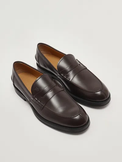 Tod's 75l Con Mascherina E Suola Gommino Formale Loafers In Brown