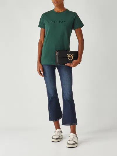 Pinko Love One Mini Slouchy Fl Shoulder Bag In Black