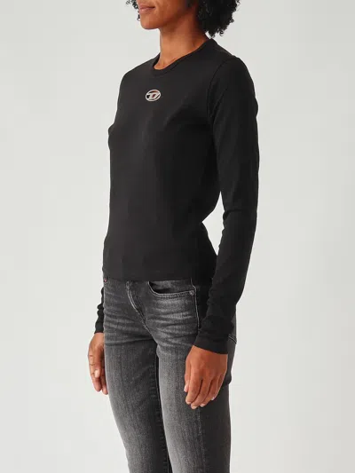 Diesel T-uncutie-long T-shirt In Black