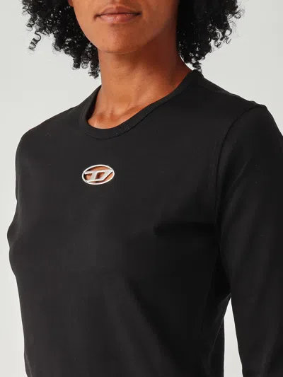 Diesel T-uncutie-long T-shirt In Black