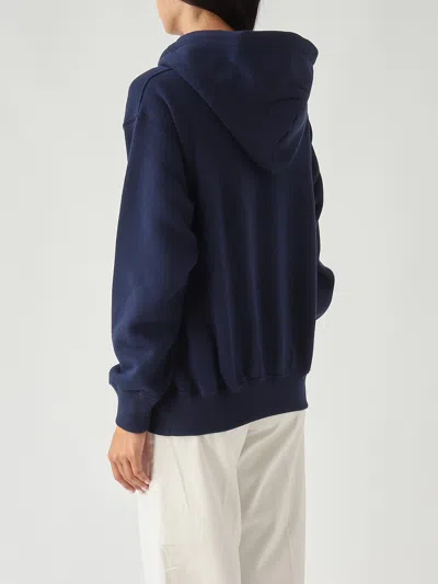 Polo Ralph Lauren Brushed Cotton Blend Sweatshirt With Iconic Polo Bear In Blue
