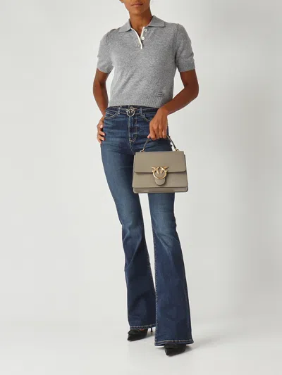 Pinko Love One Top Handle Classic Tote In Brown