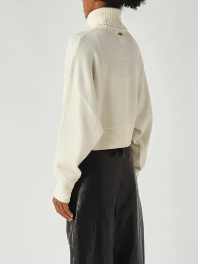 Michael Kors Crop Tnk Dolman Swtr Sweater In Neutral