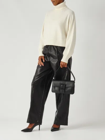 Michael Kors Faux Leather Pant Trousers In Black
