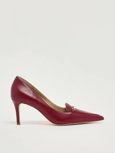 Michael Kors Lena Leather Decollete Mulberry Color In Brown