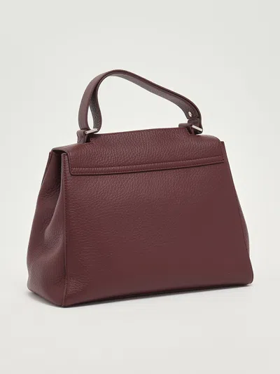 Orciani Sveva Soft Media Con Tracolla Shopping Bag In Burgundy