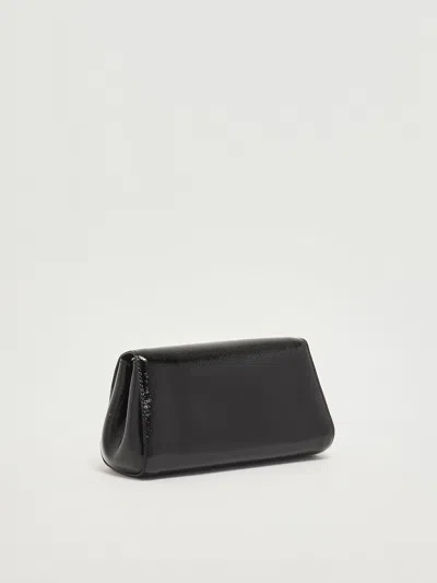 Orciani Gossip Xs Vinyl Clutch In Black