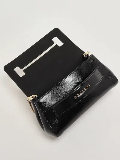 Orciani Gossip Xs Vinyl Clutch In Black