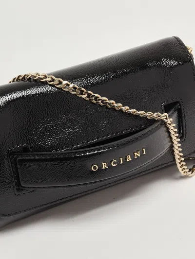 Orciani Gossip Xs Vinyl Clutch In Black