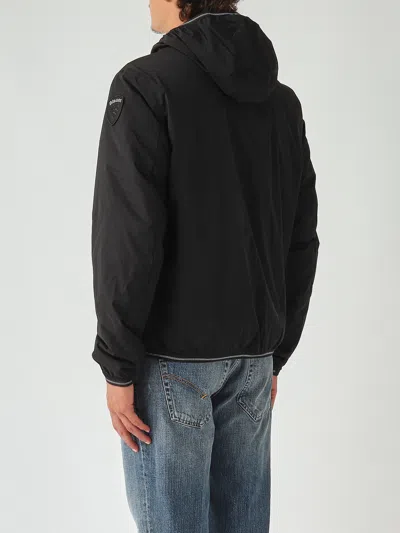 Blauer Giubbotto Devon Termonastrato Impermeabile Con Cappuccio E Pelliccia Ecologica Interno Jacket In Black