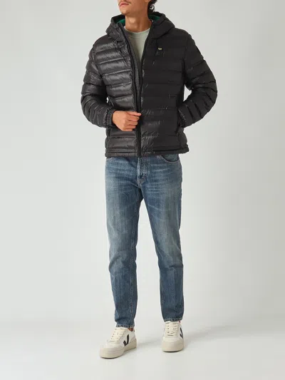 Blauer Piumino Adams Con Cappuccio Regular-fit Jacket In Black