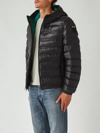 Blauer Piumino Adams Con Cappuccio Regular-fit Jacket In Black