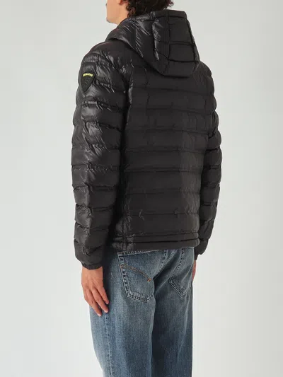 Blauer Piumino Adams Con Cappuccio Regular-fit Jacket In Black
