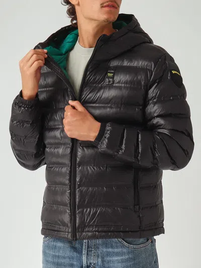 Blauer Piumino Adams Con Cappuccio Regular-fit Jacket In Black