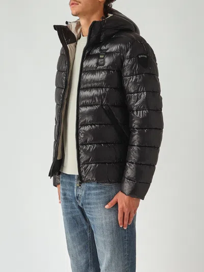 Blauer Piumino Adams Con Cappuccio Regular-fit Jacket In Black
