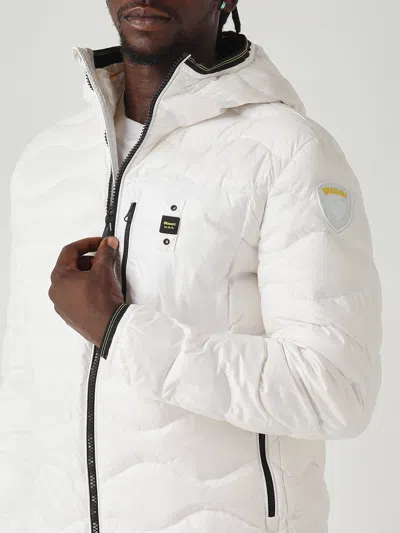 Blauer Piumino Wave Con Cappuccio Regular-fit Jacket In White