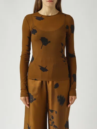 Max Mara Effetto Blouse In Brown