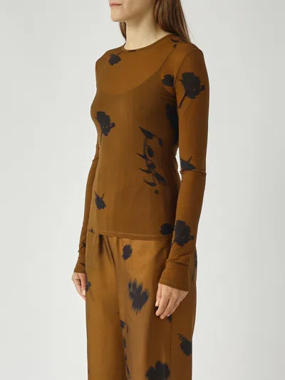 Max Mara Effetto Blouse In Brown