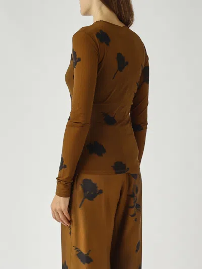 Max Mara Effetto Blouse In Brown