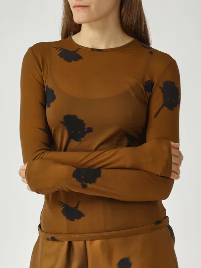 Max Mara Effetto Blouse In Brown