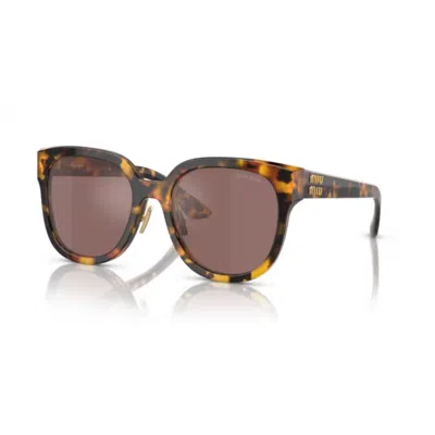 Miu Miu Womens Brown Mu 01zs Square-frame Acetate Sunglasses In Purple